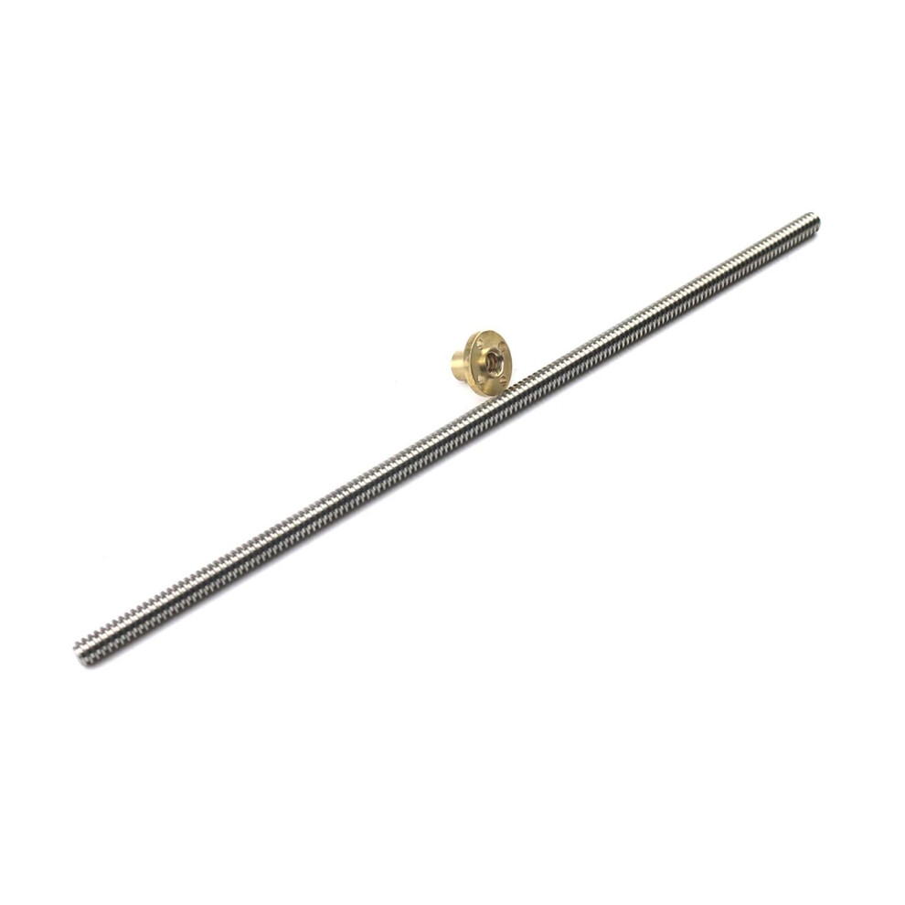 Lead Ball Screw With Nut T8, Trapezoidal Linear Rod, 4Mm Lead, Copper Nuts, Length 500Mm 9016109862723
