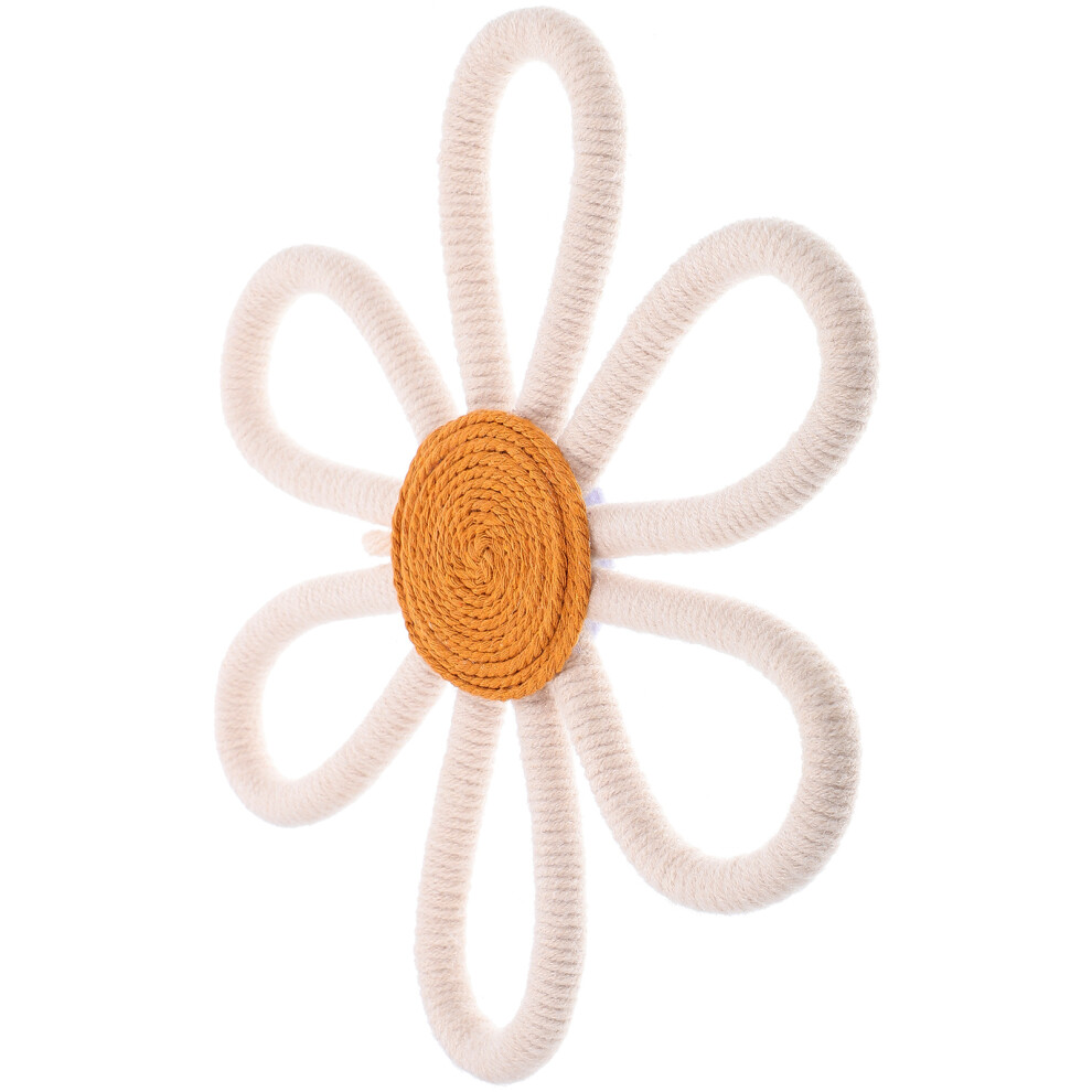 5Pcs Woven Flower Wall Decor Bohemian Daisy For Nursery Aboofan
