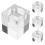 4pcs clear crystal square tealight holders for wedding decor 11