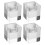 4pcs clear crystal square tealight holders for wedding decor 9