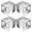 4pcs clear crystal square tealight holders for wedding decor 1