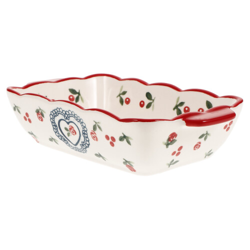 ceramic baking dish roasting pan with handle multi use cookware 2