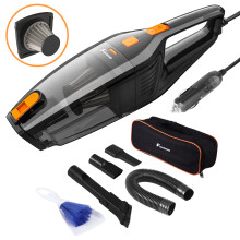 foxnovo handheld car vacuum cleaner powerful suction portable black