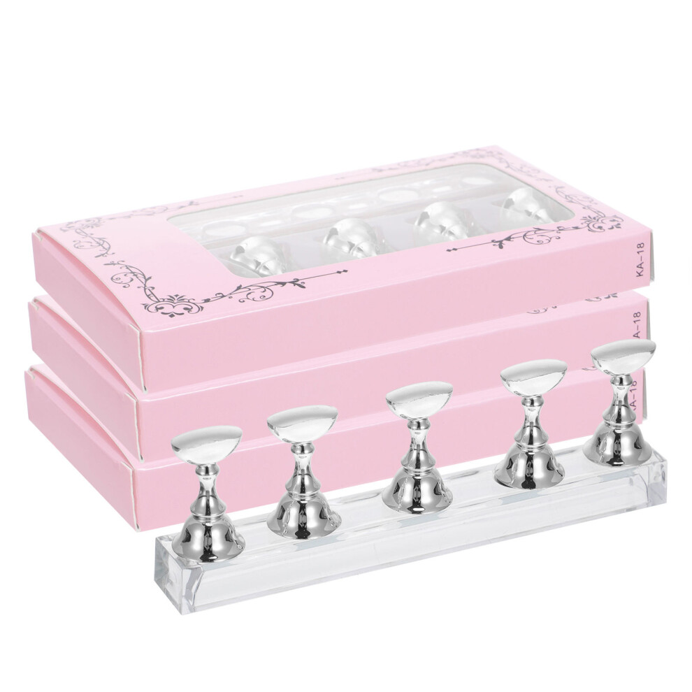 Totority 20Pcs Plastic Nail Display Stands For Nail Tip Practice And Diy Art