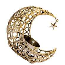 Moon Shaped Candle Holder,Moon Tealight Candle Stand-gold