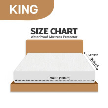 (King (150cm x 200cm), 1 Pack) Premium 100% Waterproof Mattress Protector – 30cm Extra Deep Terry Towel Waterproof Fitted Sheet Soft & Warm Mattress Protector For Winter |