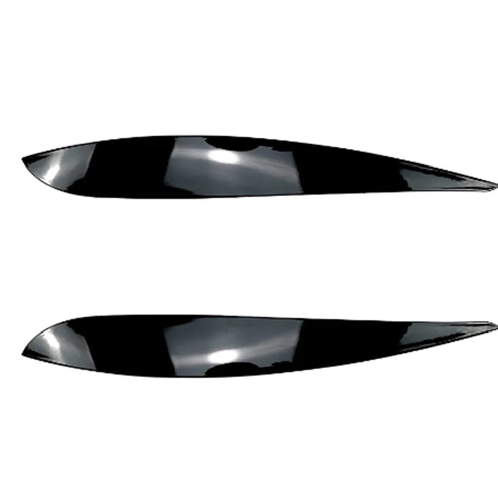 Headlight Eyebrows Eyelids Sticker Trim For Vw Polo Mk4 9N3 Gloss 2005-2009 Black 9016109862938