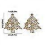 Rotatable Gold Christmas Tree Stud Earrings Corrosion Resistant Delicate Ornaments 4