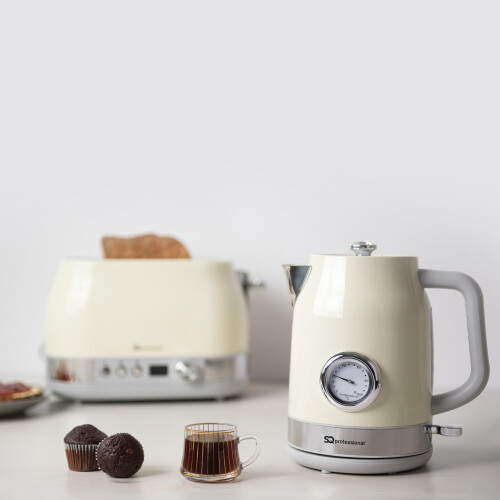 SQ Professional (Ivory ) Epoque Breakfast Set 2pc Kettle & Toaster 2