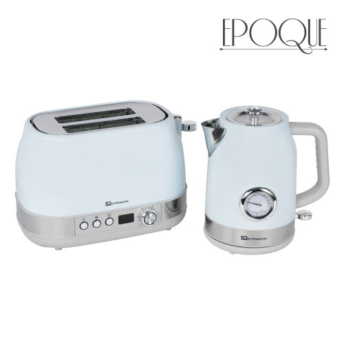 SQ Professional (Azure ) Epoque Breakfast Set 2pc Kettle & Toaster