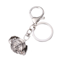 1pc multi-layer photo pendant keychain, openable ball locket (grey)