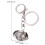 1pc multi-layer photo pendant keychain, openable ball locket (grey) 2