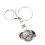 1pc multi-layer photo pendant keychain, openable ball locket (grey) 8