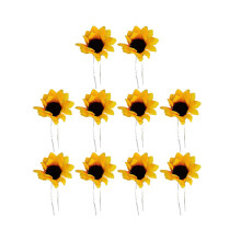 2 set 10 pcs sunflower hairpin clip for women girls, 5 pcs per set