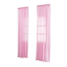cotton linen voile curtains 100x200cm pink for bedroom living room