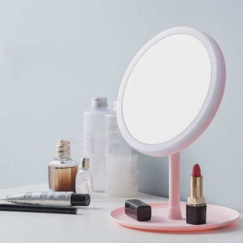 led desktop makeup mirror portable with led light for bedroom desk 1