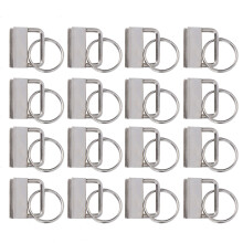 25Pcs Rustproof Metal Key Fob Hardware Silver for Stylish Keychain Use