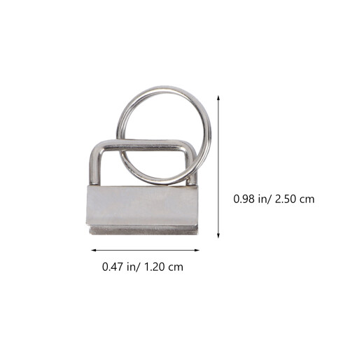 25Pcs Rustproof Metal Key Fob Hardware Silver for Stylish Keychain Use 1