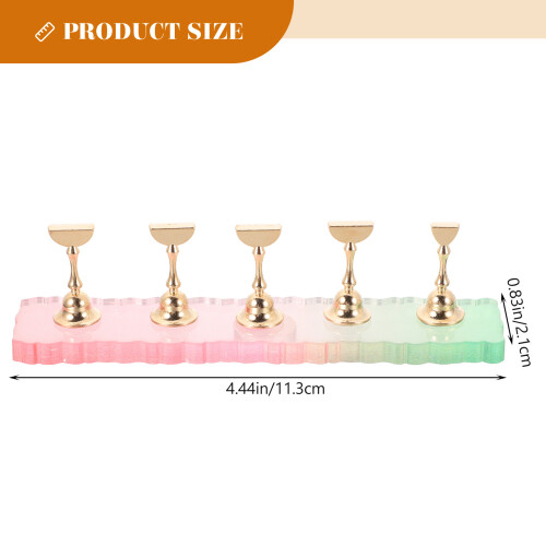 acrylic magnetic nail display stand for false nail practice diy use 1