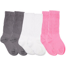 3 pairs cotton mid-calf socks for kids, warm breathable for boys girls