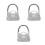 3pcs rhinestone purse hook with for portable table use 7
