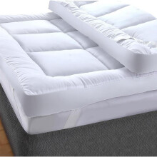 (10CM Thick Microfibre Mattress Topper, Super King) Extra Thick Mattress Topper 10cm Deep Hotel Quality Thickness With Elasticized Corners | Soft & Comfy Box Stitched Hotel Quality Noiseless W