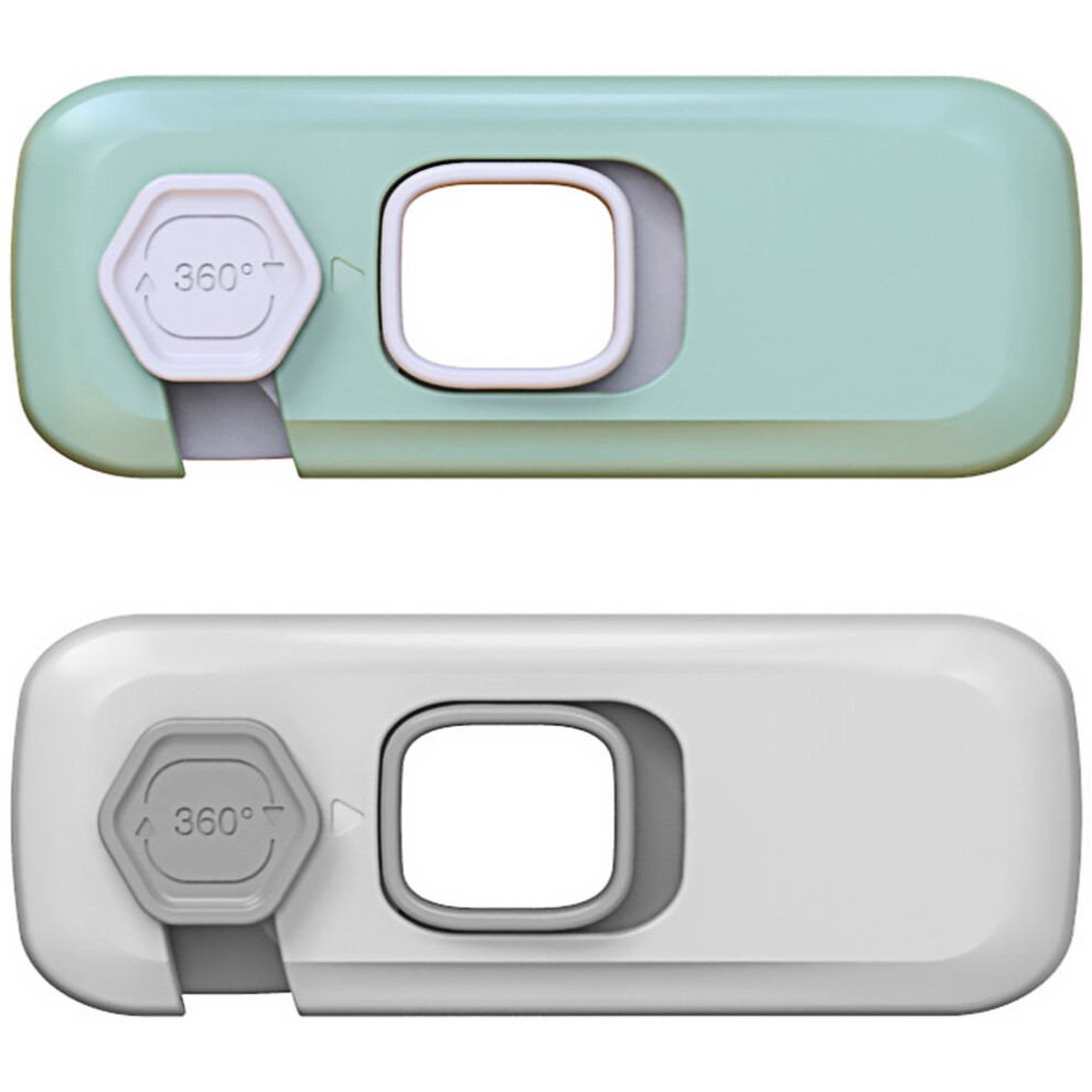 2Pcs Self-Adhesive Child Safety Locks For Refrigerators And Drawers Totority