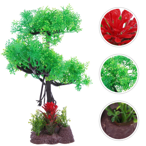 artificial fish tank plants plastic tree decor for aquarium 2