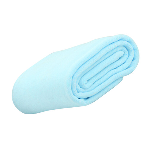 microfiber towel washcloth 30x70cm light blue for bathing drying cleaning