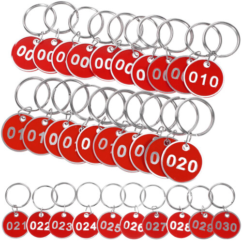 90 pcs round number tags for identification keychain marking 1