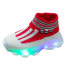 led glowing sneakers breathable air mesh socks shoes for boys girls