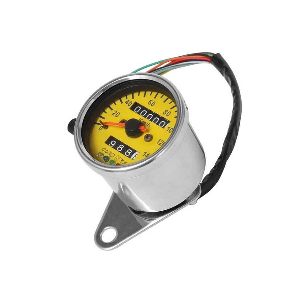 Gauge Odometer Universal 60Mm Motorcycle Tachometer Gauge Indicator Backlight Silver 6447073688638