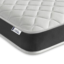 (5ft King Mattress Size Mattress - 150cm x 200cm) Hybrid Mattress - Soft Feel, Memory Foam & Spring Support, Deep Quilted Plush Sleep Surface, Durable Design with Elegant Grey Border for