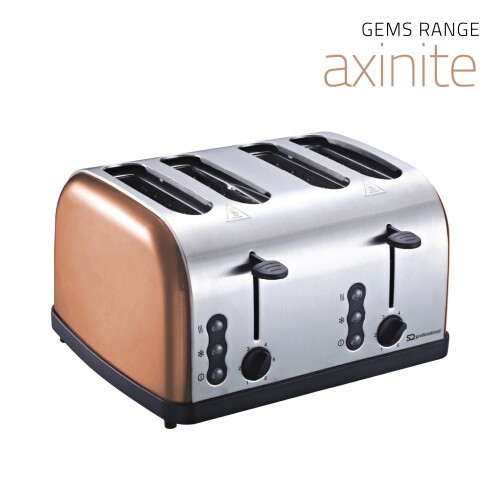 SQ Professional (Red ) Gems Toaster 4 Slice Stainless Steel
