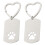 2Pièces - Cendres Animal Pattes Design Creux Argent 1
