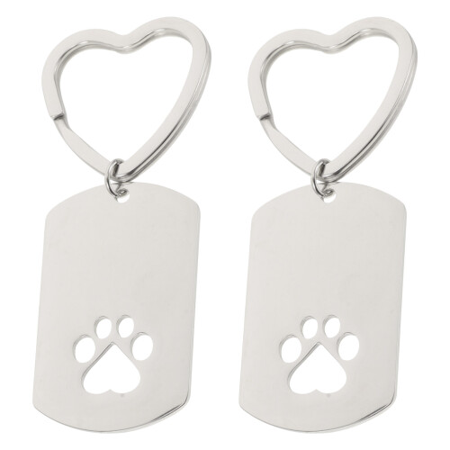 2Pièces - Cendres Animal Pattes Design Creux Argent