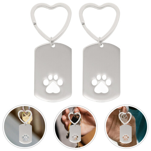 2Pièces - Cendres Animal Pattes Design Creux Argent 1