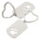 2Pièces - Cendres Animal Pattes Design Creux Argent 4