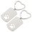 2Pièces - Cendres Animal Pattes Design Creux Argent 7