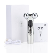 Smart Pulse 4D Massager Facial Electric V-Lift Slimming Device Roller Beauty Instrument Lifting Firming Portable Home Use Silver