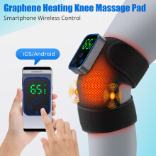 Graphene Smart Heating Knee Brace Wireless Massage Knee Shoulder Support Detachable Vibration Massage 40-70C Temperature Control Neoprene Material