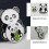 panda shape golf ball marker hat clip decorative golfing accessory 8