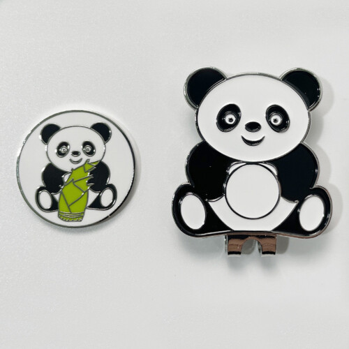 panda shape golf ball marker hat clip decorative golfing accessory 2