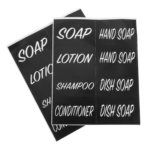 waterproof bathroom shower bottle labels 2 sheet modern easy apply remove