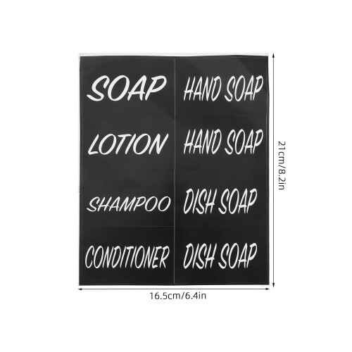waterproof bathroom shower bottle labels 2 sheet modern easy apply remove 1