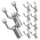 10pcs clothing laundry fork head replacement for clothes pole rail 4