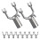 10pcs clothing laundry fork head replacement for clothes pole rail 9