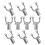 10pcs clothing laundry fork head replacement for clothes pole rail 10