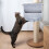 foldable cat window hammock bed with plush lining detachable grey 4