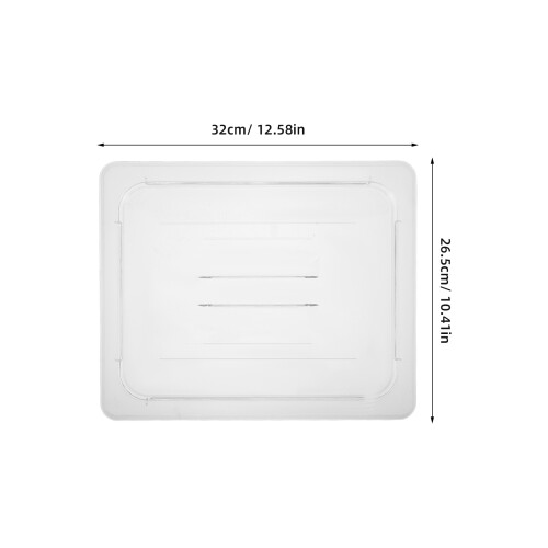 2pcs plastic 1/2 size steam table pan lids for food storage 2